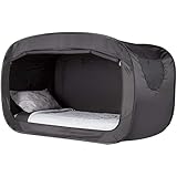 ベッドテント 折りたたみ式、ポータブル アウトドア用 kxzlhaa 実用ポータブル キャンプ 寮 在宅での一時休息等に適用 設置簡単 空間活用柔軟 全閉鎖式 プライバシー隔離 遮光機能を兼ね備え (‎ブラック)