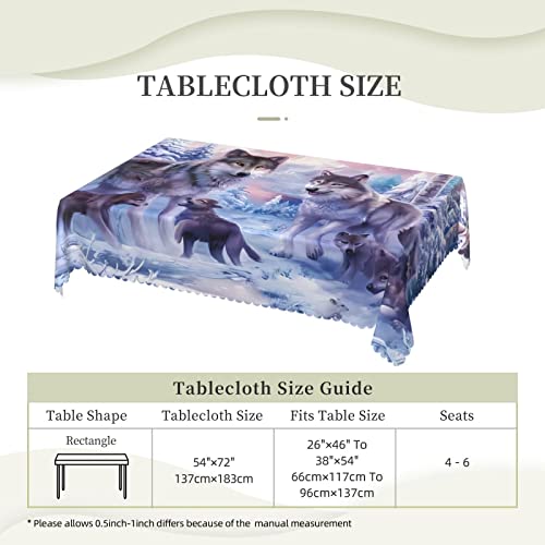 Nappe rectangulaire loups anti-tache pour protéger la table des enfants à table - 7