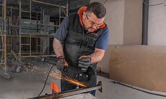 Winkelschleifer GL-190S 1400W 180mm - Regelbare Drehzahl 2500-8500 U/min, M14 & Elektrische Flex Trennschleifer für Metall, Stein & Beton von Dnipro-M