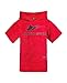 Produktbild ATLANTIC SHORE | Surf Poncho | Badeponcho mit Kapuze aus 100% Baumwolle | Unisex | Basic für Kids & Babys in Red | Short (110-140 cm)