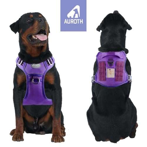Image of AUROTH Tactical Dog Harness for Large Dogs, Heavy Duty No Pull Pet Vest