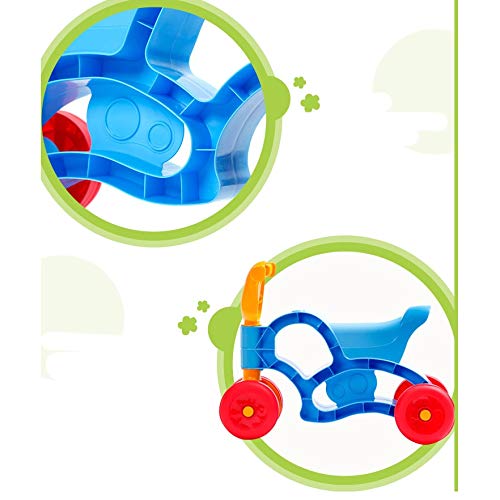 Sznwj Ygqtbc Children's Walker Cartoon No Pedal Light Three-Wheeled Scooter Driving Bicycle Balance Car Toddler #TOP6