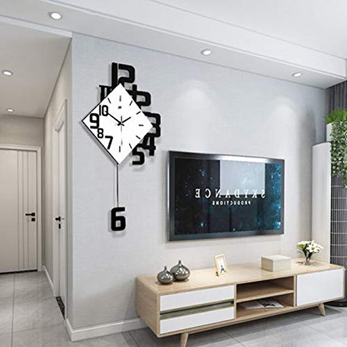 Zzabc Gzhjtzhdh Creative Personality Digital Clock Fashion European Style Living Room Wall Clock Wooden Decorative Wall Watch Quartz Explosion (Size : 5084Cm) #TOP4