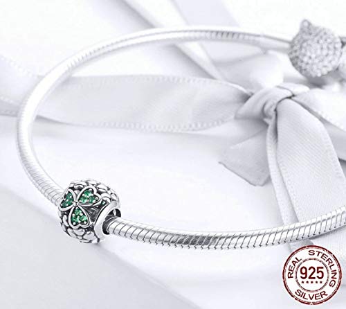 FeatherWish - Ciondolo a forma di quadrifoglio, in...