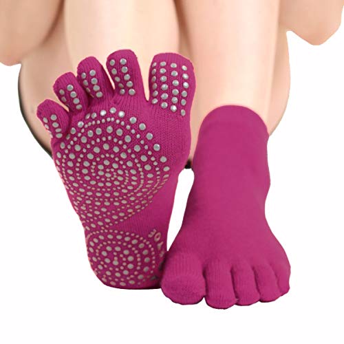TOETOE - Men, Women, Yoga&Pilates Anti-Slip Sole Micro-Crew Cotton Toe Socks (1 Pair)3