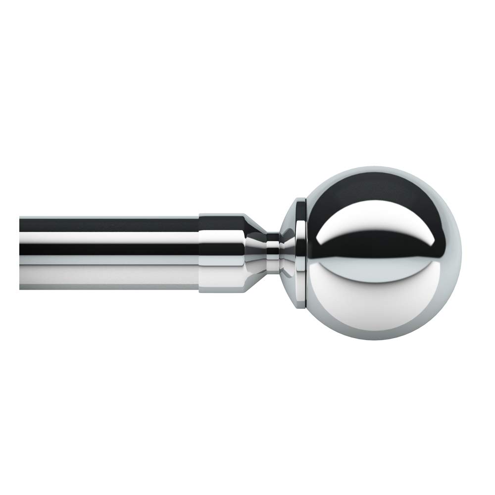 Speedy Chrome Rome Fixed Eyelet Complete Curtain Pole Set, 300 Cm X 28 Mm