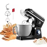 VEVOR KüchenmaschineTeigmixer 1400 W 7,84 L Küchenmaschine mit kippbarem Kopf Edelstahlschüssel Knethaken Schneebesen Schaber, Haushalts-Küchenmaschine zum Backen und Mixen, schwarz