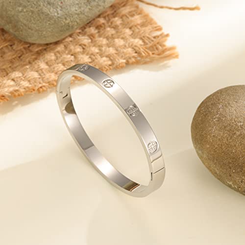 Love Bracelet Cuff 18k Gold Plated Stainless Steel Love Bracelet For Women Novelty And Mother Daughter Bracelet Jewelry Oval Bangle Witness The Of Love Wedding For Couple3