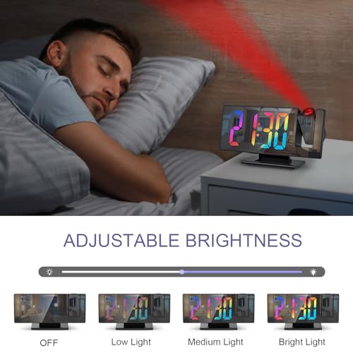 Jxtz WA111B&C Projection Alarm Clock, Digital Alarm Clock thumb #5