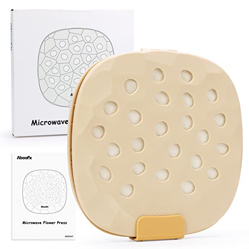 Aboofx Mikrowellen-Blumenpresse-Set, Blattpresse, 22.9x22.9 cm, groß, schnell trocknend, schnelle Herstellung von gepressten Pflanzenblumen, Exemplaren DIY Handwerk und Geschenk Cover