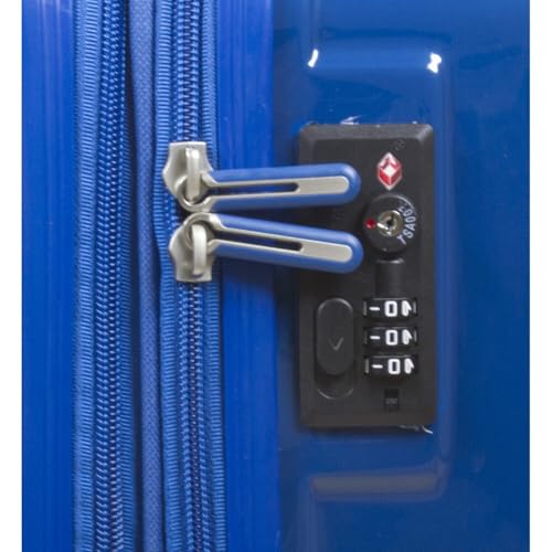 Beachy Beauty Hardside 3-Piece Expandable Spinner Luggage Set - Blue, 20" X 13.5" X 10", 6.8 Lb - Polycarbonate, TSA Lock, Expandable, Spinner Wheels3