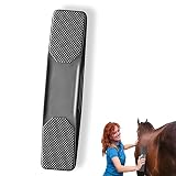 【Flexible y Portátil】El tamaño de nuestro peine de masaje para caballos es de22*5,1*2.8 cm,es pequeño y compacto para facilitar su transporte,ahorrando tiempo y espacio,El mango ergonómico de mano es muy fácil de limpiar para los caballos.