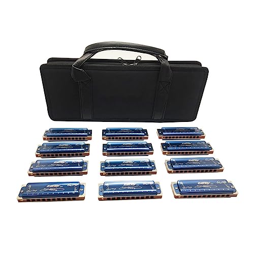 PacuM Harmonica par Instrument Key 12 Harmonica Diatonique Ensemble de 12 10 Trous Diatonique Harpe Orgue à Bouche Ensemble 12 Touches Harmonica (Color : Blu) - Les Beatles, Paul McCartney, John Lennon, RIngo Starr, George Harrison PacuM Harmonica par Instrument Key 12 Harmonica Diatonique Ensemble de 12 10 Trous Diatonique Harpe Orgue à Bouche Ensemble 12 Touches Harmonica (Color : Blu)