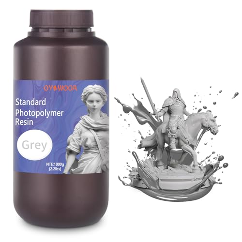 3D Printer Resin Standard Rapid UV Resin 405nm Standard Photopolymer Resin Grey 1 kg (Grey)