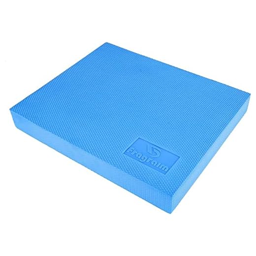 Balance Pad, Non-Slip Foam Mat & Ankles Knee Pad Cushion for Physical Therapy, Rehabilitation, Core Balance and Strength Stability Training, Yoga & Fitness, 15.7 x 13 x 2 Inch (Blue)