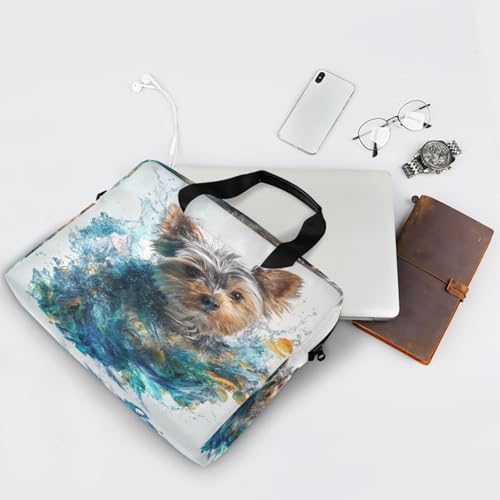 Estuche para portátil portátil crossbody 15.6" con asa y correa miniatura 7
