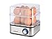 Korona 25303 I Mini vaporiera e cuociuova I Piccolo vaporizzatore per Verdure I per Un Massimo di 16 Uova I Inossidabile I Acciaio Inox/Nero immagine