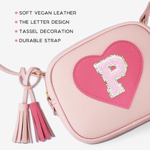 Image of KKXIU Birthday Gifts for Girls Initial Toddler Purse Cute Kids Crossbody Bag