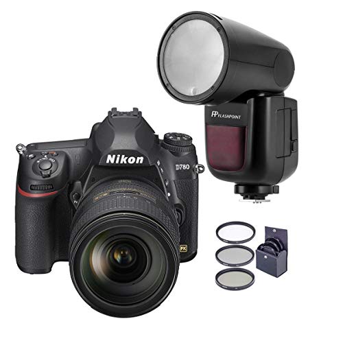 Nikon D780 Fx-Format Dslr Camera With Af-S Nikkor 24-120Mm F/4G Ed Vr Lens - With Flashpoint Zoom Li-On X R2 Ttl On-Camera Round Flash Speedlight For Nikon, 77Mm Filter Kit #TOP9
