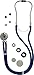 Medline Sprague Rappaport Stethoscope, Dual Tubing, Blue, Robust Construction