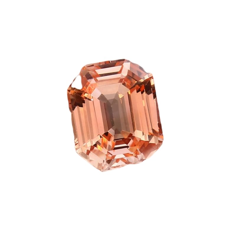 Saphir Padparadscha naturel taille octogonale pierre précieuse en vrac