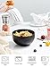 Yedio Black Ceramic Bowls Set of 4, 38 oz Porcelain Large Bowl for Kitchen, Cereal, Soup, Dessert, Rice, Snack, Fruits, Ice Cream, Noodle,Breakfast, Microwave Dishwasher Freezer Oven Safe
