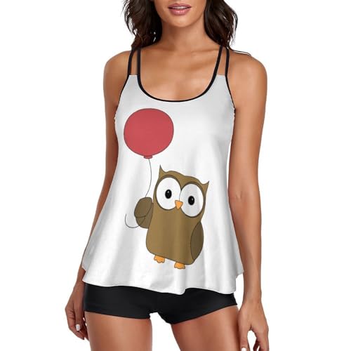 Tankini para mujer bañador de dos piezas con pantalones cortos