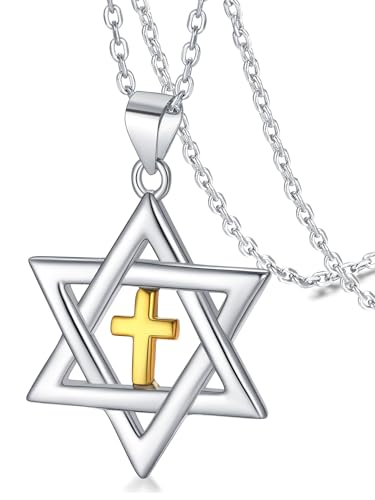 FaithHeart 925 Sterling Silver Necklace for Women, Celtic Knot/Star of David/Opal Pendant Necklaces with Rolo Chain Dainty Amulet Jewelry Gifts for Women