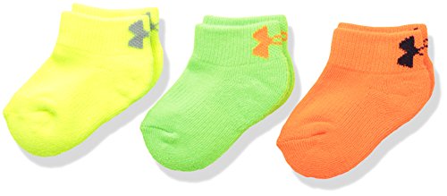 Under Armour Lowcut Socks (3 Pack), Toddler(5-6.5), Blaze Orange Assortment