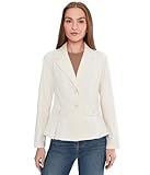 Liverpool Los Angeles, Womens, Stretch Twill Peplum Blazer, Whipped Cream, Large