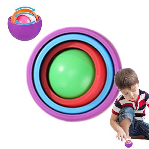 Jouet Gyroscope Fidget,Jouet Gyroscope Fidget,Toupie Gyro Toys Balle 3D du Bout des Doigts - Robuste pour L'entraînement des Doigts, Le Plaisir Et La Détente À...