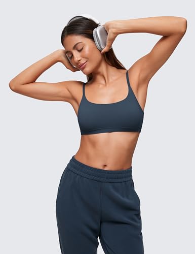 Image of CRZ YOGA Softhold Scoop Neck Bralette | Double Lined, Light Support, Non Padded, Wireless, Casual, Ultra-Soft, Adjustable Square Back, Everyday Bra for Women