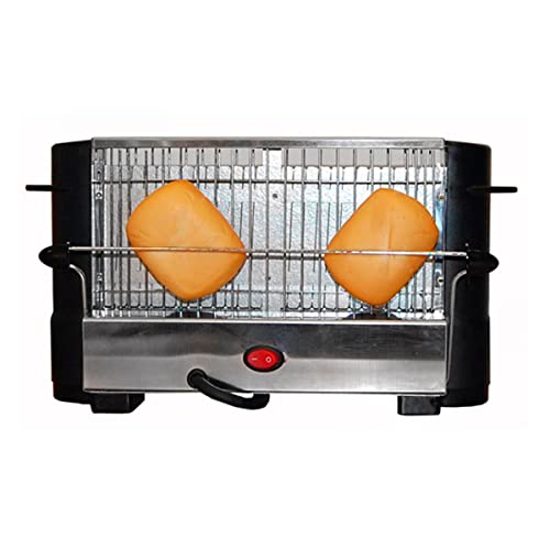 COMELEC BB_S0402062 Tostadora, 800 W, Acero Inoxidable, 2 Ranuras, Negro