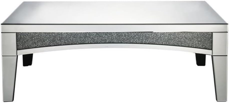 Acme Nowles Rectangular Mirrored Top Coffee Table in Mirrored