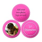 Gbm Pink Custom Golf Balls Personalized Golf Balls – Add Photo Logo Or Text For Parties, Events &Amp; Short Game Play, Great Gifts For Father’s Day &Amp; Birthdays, Set Of 12