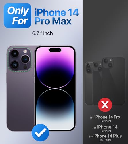Image of SHIELDS UP for iPhone 14 Pro Max Back Cover Case with Stand, Phone Case Clear with Double Ring Holder [Adjustable & Foldable] Shockproof Protective Cover for iPhone 14 Pro Max 6.7 inch - Clear