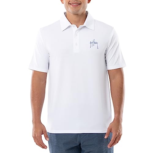 Polo de rendimiento Guy Harvey para hombre manga corta miniatura 1