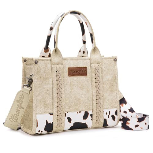 Image of Montana West x Wrangler Tote Bag for Women Western Cow Print Purse Designer Top Handle Handbags