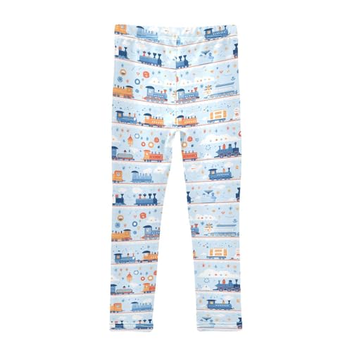 KLL Funny Steam Train Toddler Girls' Basic Leggings Soft Full Length Pants Exercise2