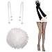 ZeroShop Playboy Bunny Costume Sexy, Bunny Accessories Ears Tail Headband Bodysuit for Halloween Girl Senpai Cosplay,Pink1,L