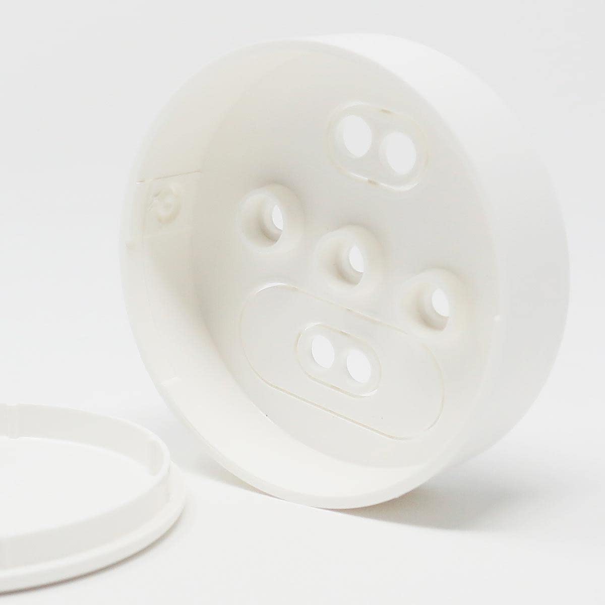 Branch Canopy with Bayonet Cover, Diameter 70mm, Height 24mm, Color White, Opposite outlets - Image 4