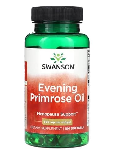 Swanson Aceite de Onagra (Evening Primrose Oil) 500mg - 100 Cápsulas Blandas - Rico en Ácidos Grasos Omega-6 - Suplemento Natural para Salud Femenina y Bienestar General