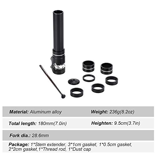 Bicicleta Stem Riser, Romacci Extensor de haste de garfo de liga de alumínio para extensão de haste