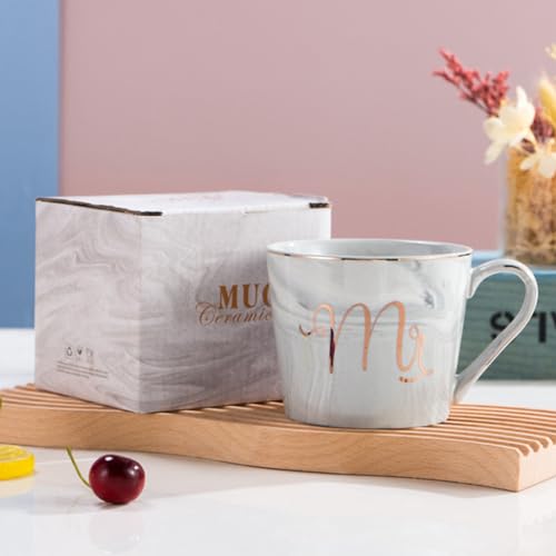 soulnioi Mr and Mrs Mugs Marble Couple Mug Sets Grey&Pink Cup, Gifts for Couple Engagement Bride and Groom (1pc Grey) - Image 3