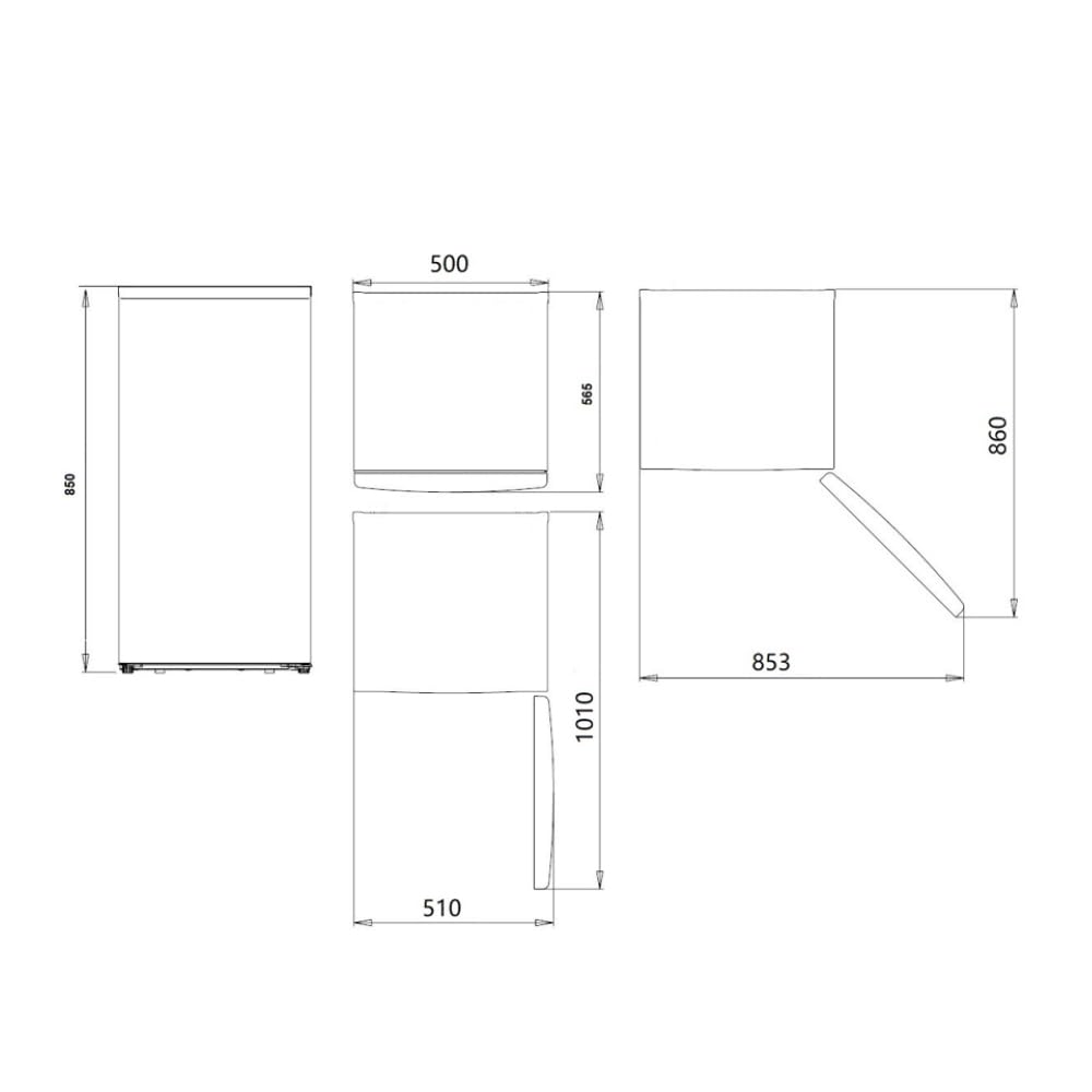Aspes Refrigerador Blanco, 1 Puerta. AR84502EC, Capacidad 102 Litros, Cíclica, Bajo Nivel Sonoro, Puerta Reversible, Apertura Tipo Uñero, Clasificación Energética E