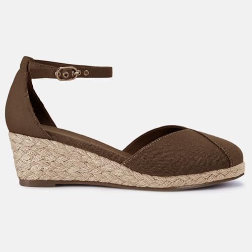 Image of Juliet Holy Womens Espadrilles Sandals Closed Toe Platform Ankle Strap Casual Summer Wedges