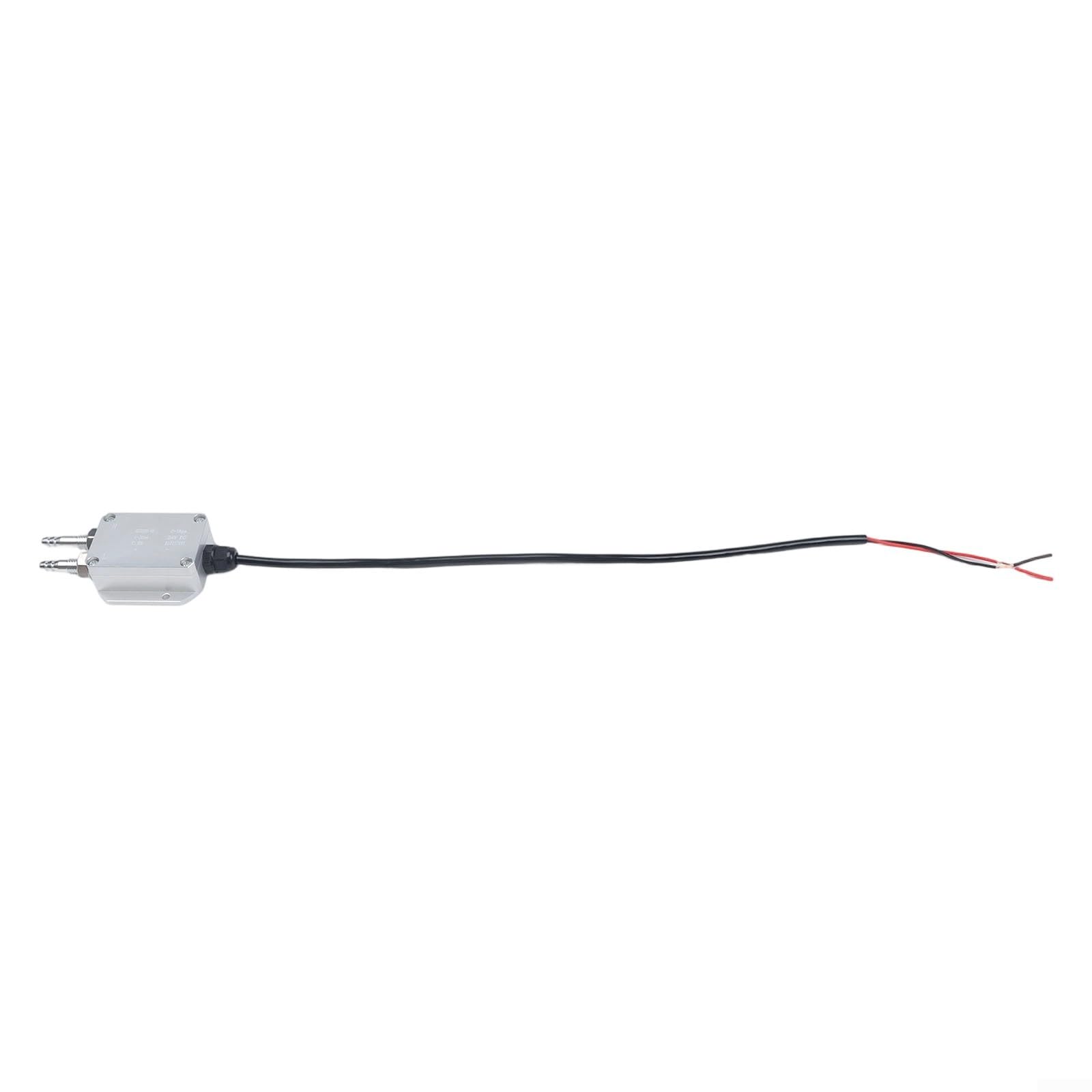 Sensor de transmisor de presión diferencial de 4-20 mA, rango de 0-2 kPa, cuerpo de aleación con boquillas de pagoda para medición de presión de viento de aire, salida de 24 V CC, ambiente de -20 a 85