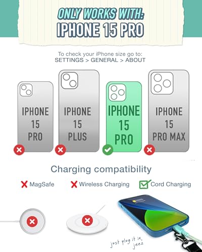 Image of Smartish iPhone 15 Pro Wallet Case with Crossbody Lanyard Strap - Wallet Slayer Vol. 1 - [Slim + Protective] Credit Card Holder with Universal Detachable Shoulder Neck Strap - Black Tie Affair