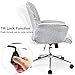 COMHOMA Office Chair Ergonomic Computer Chair Comfy Back Support Home Office Desk Chairs with Wheels Small Leather Executive Office Chairs with Padded Flip-up Arms Height Adjustable Reclining Seat