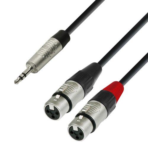 Adam Hall K4YWFF0300 - Cable XLR a mini jack (3.5 mm, estéreo, macho/hembra, 3 metros) Cover